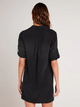 A-Line Long Sleeve Shirt Dress - Vintage Black-Bella Dahl-Over the Rainbow