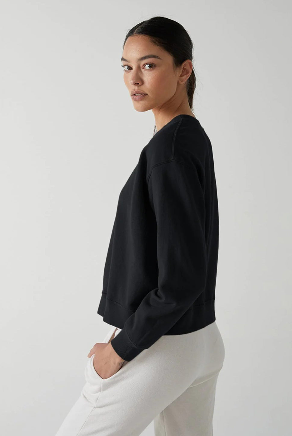 Ynez Sweatshirt - Black-Velvet-Over the Rainbow