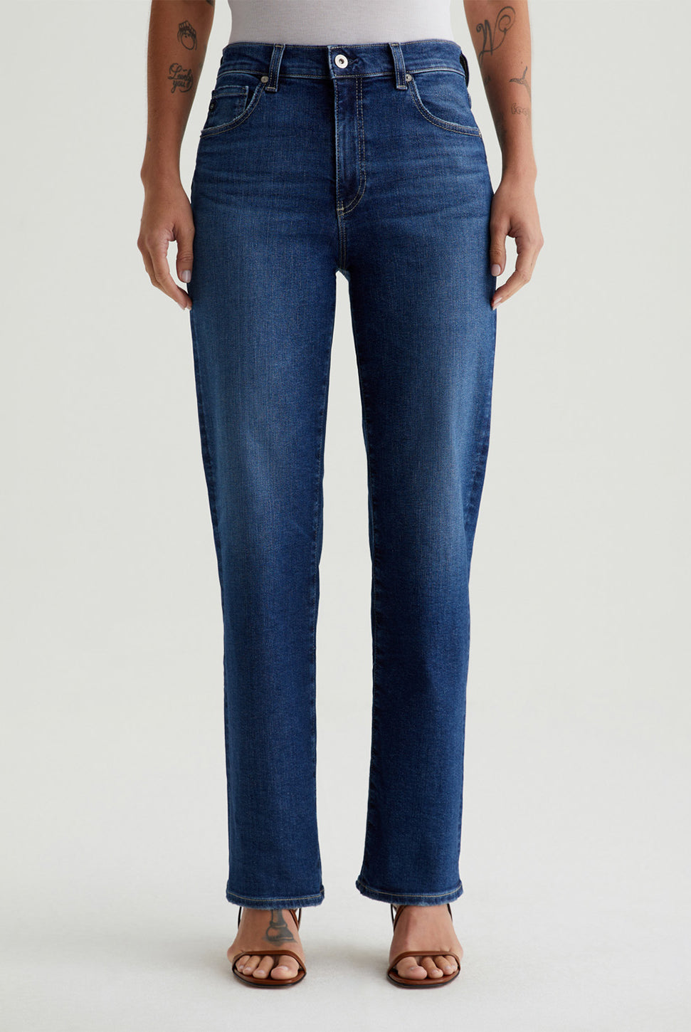 Brinley Mid Rise Straight Jean - Poetic-AG Jeans-Over the Rainbow