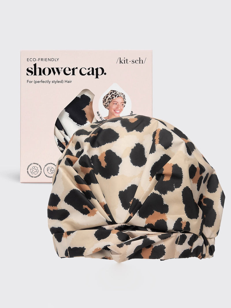 Luxury Shower Cap - Leopard-KITSCH-Over the Rainbow