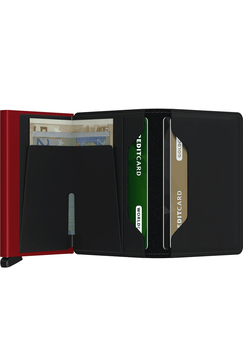 Slimwallet - Matte Black & Red-SECRID WALLET-Over the Rainbow
