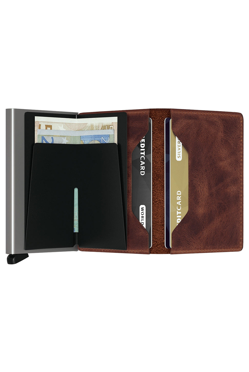 Slimwallet - Vintage Brown-SECRID WALLET-Over the Rainbow