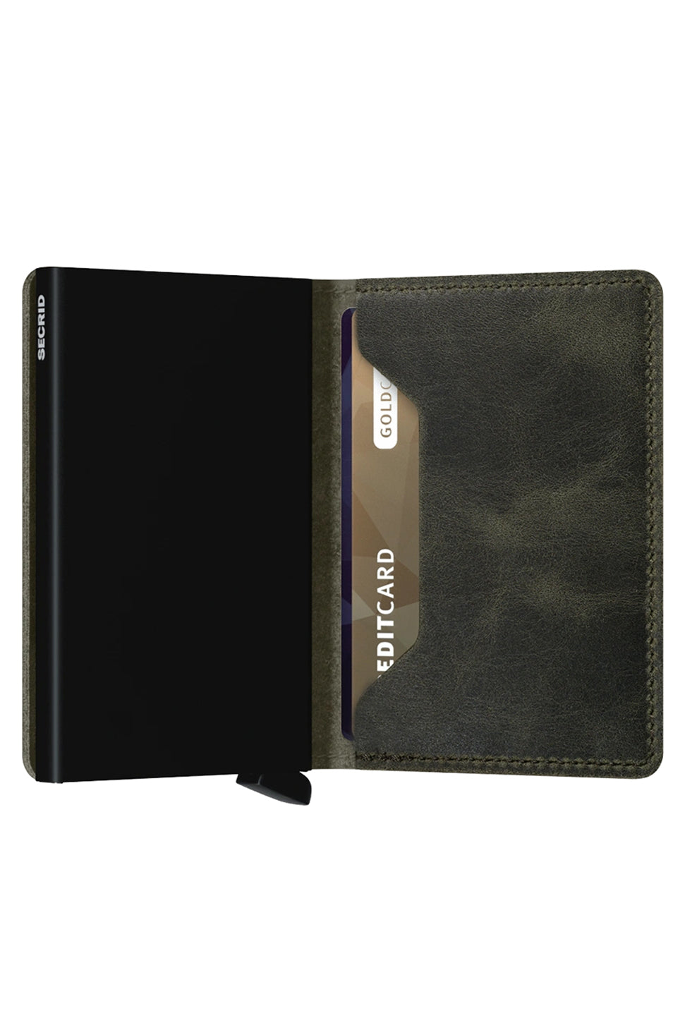 Slimwallet - Vintage Olive Black-SECRID WALLET-Over the Rainbow