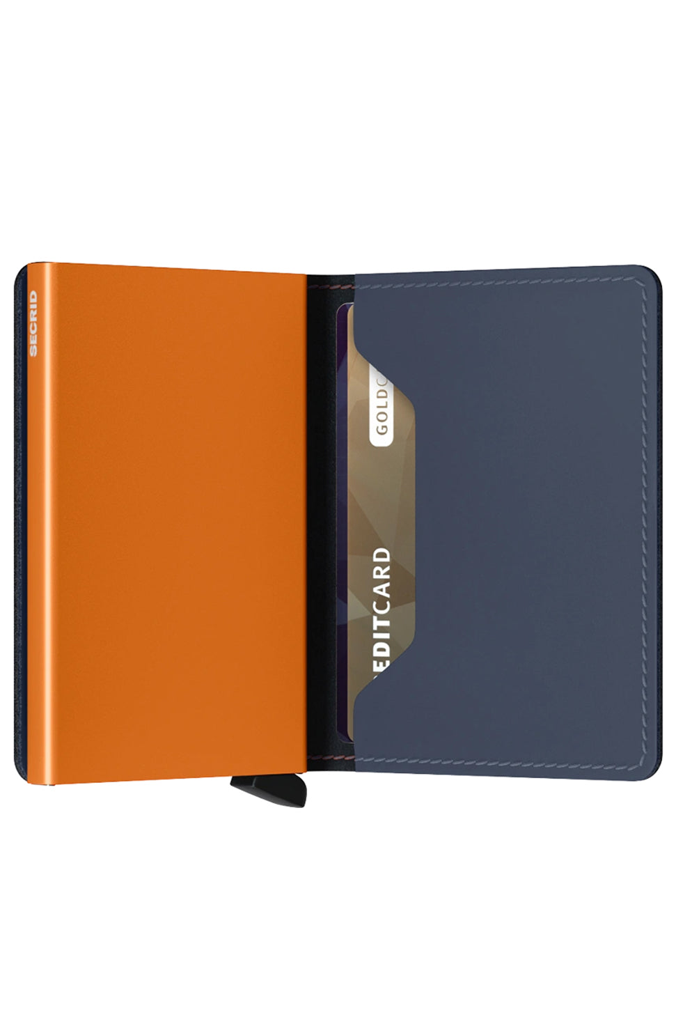 Slimwallet - Matte Night Blue & Orange-SECRID WALLET-Over the Rainbow