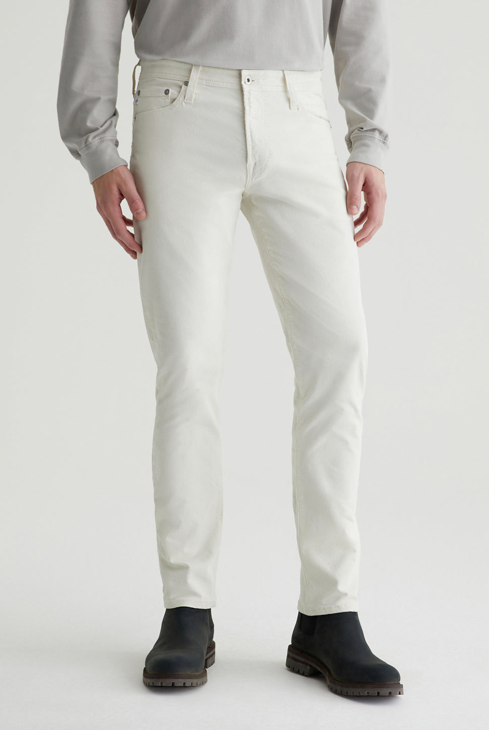 Tellis Modern Corduroy Pant - White Cream-AG Jeans-Over the Rainbow