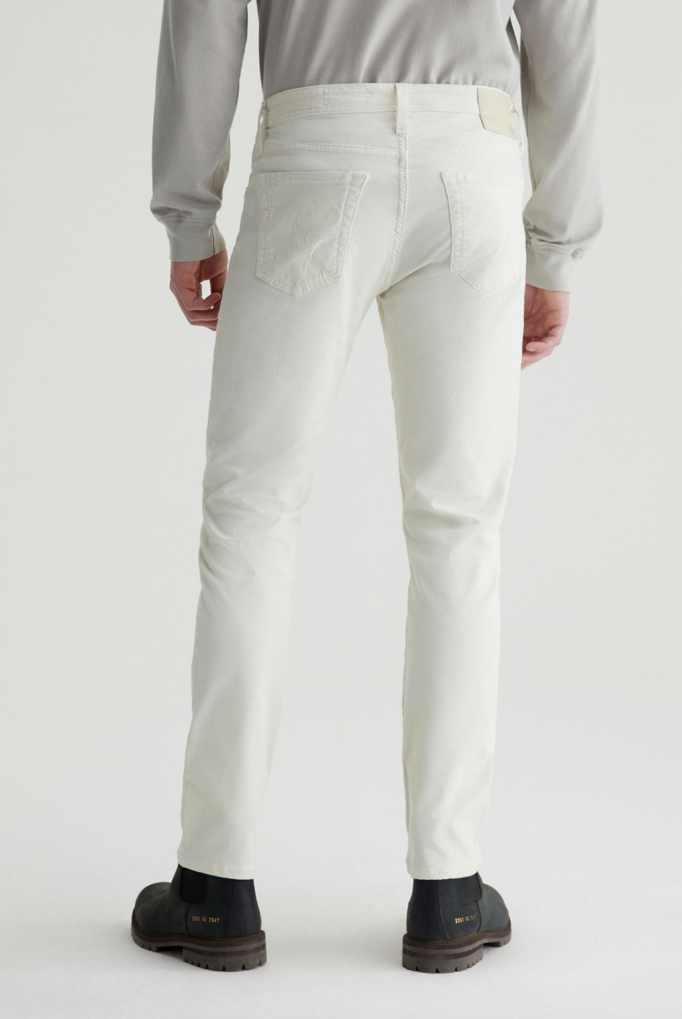 Tellis Modern Corduroy Pant - White Cream-AG Jeans-Over the Rainbow