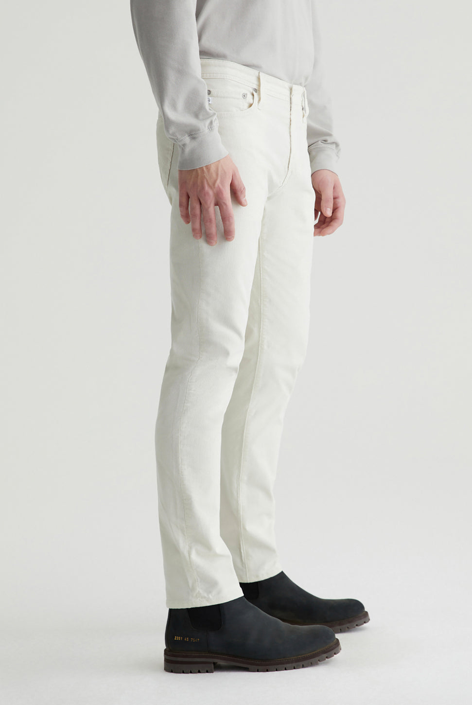 Tellis Modern Corduroy Pant - White Cream-AG Jeans-Over the Rainbow