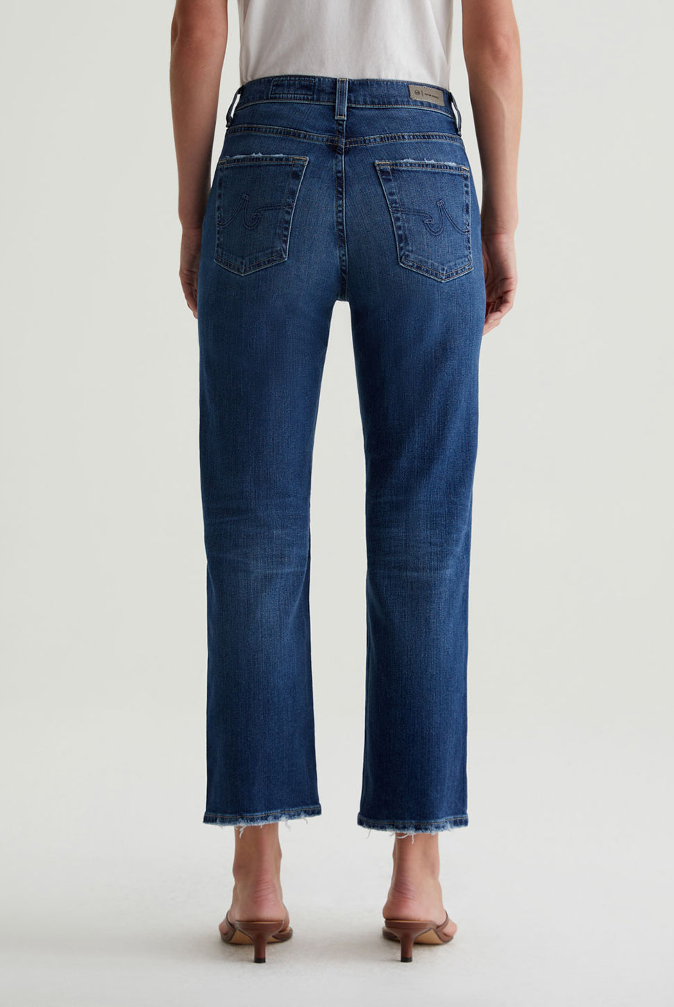 Brinley Mid Rise Straight Crop Jean - 7 Years La Jolla-AG Jeans-Over the Rainbow