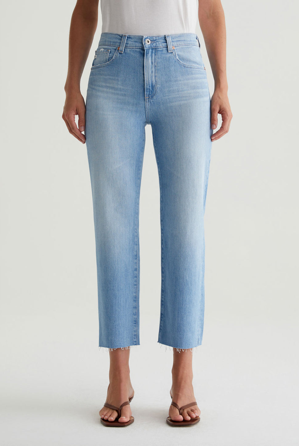 Brinley Mid Rise Straight Crop Jean - Dana Point-AG Jeans-Over the Rainbow