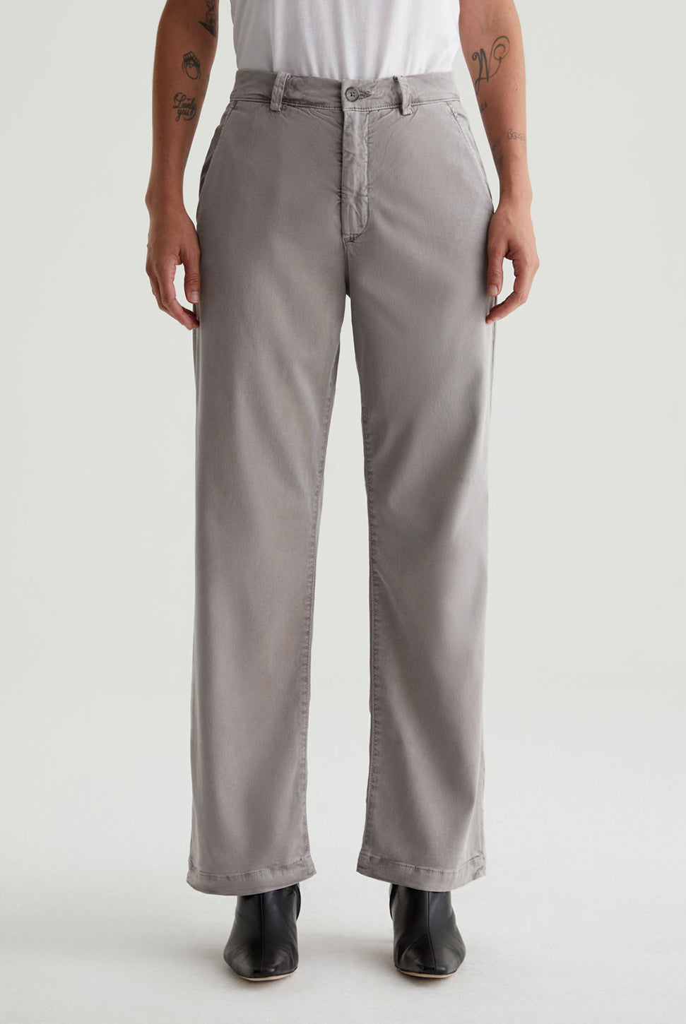 Caden Straight Trouser - Sulfur Pebble Grey-AG Jeans-Over the Rainbow
