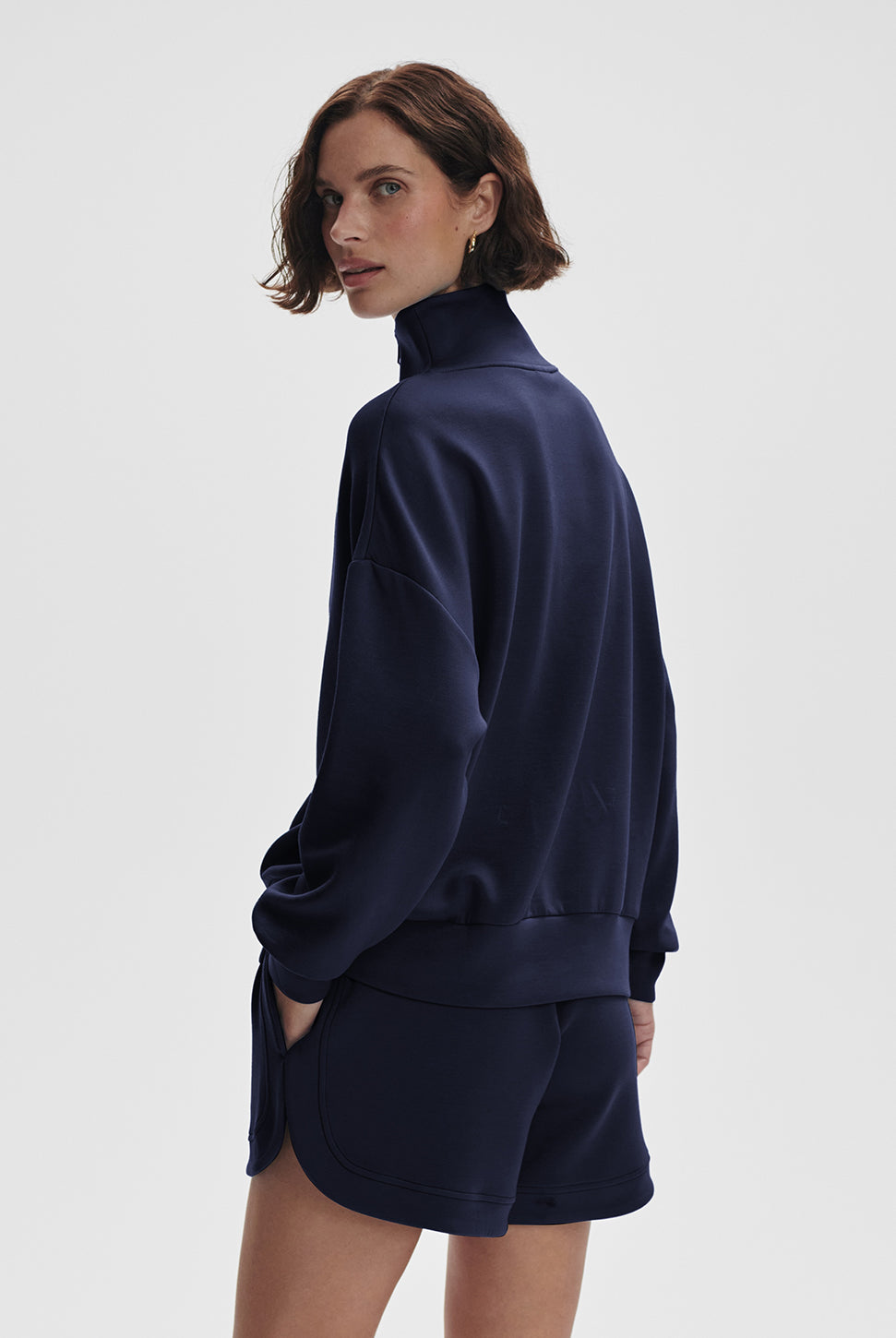 Hawley Half Zip Sweatshirt - Navy-VARLEY-Over the Rainbow