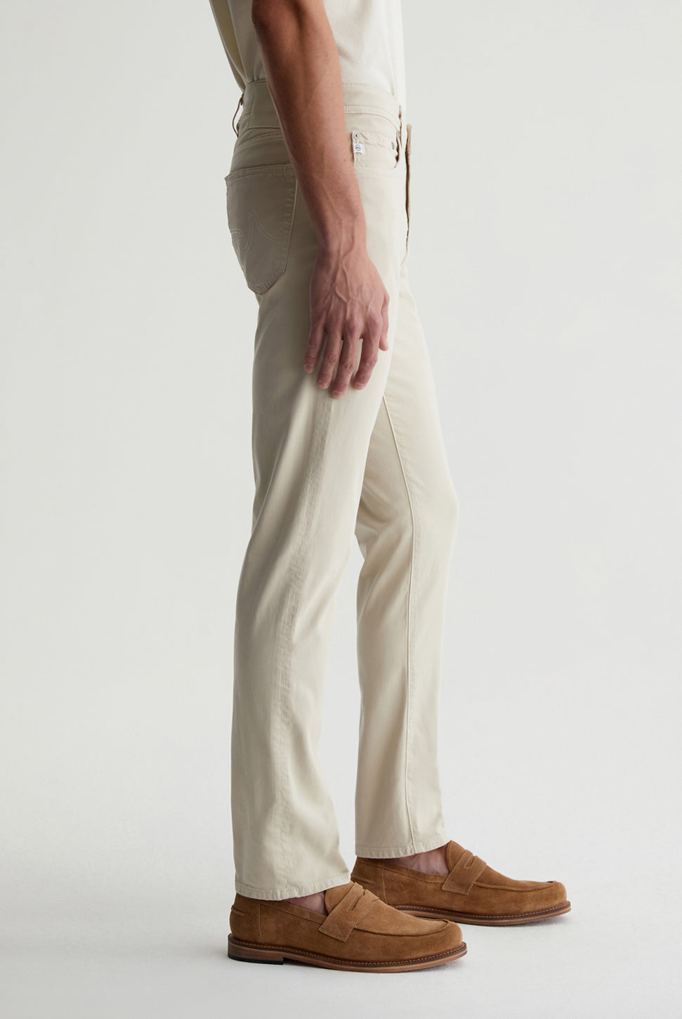 Tellis Modern Slim Pant - Natural Ivory-AG Jeans-Over the Rainbow