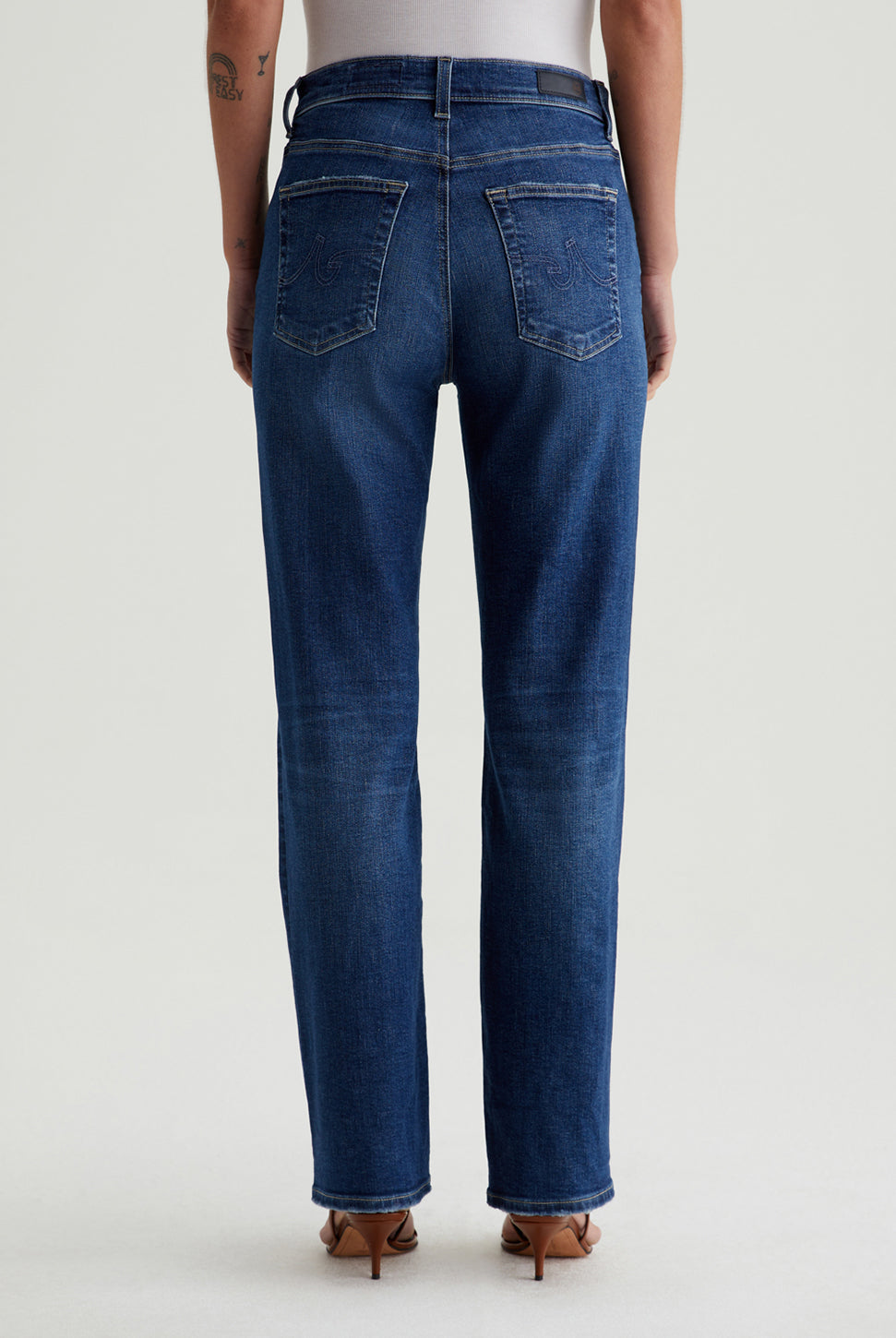 Brinley Mid Rise Straight Jean - Poetic-AG Jeans-Over the Rainbow