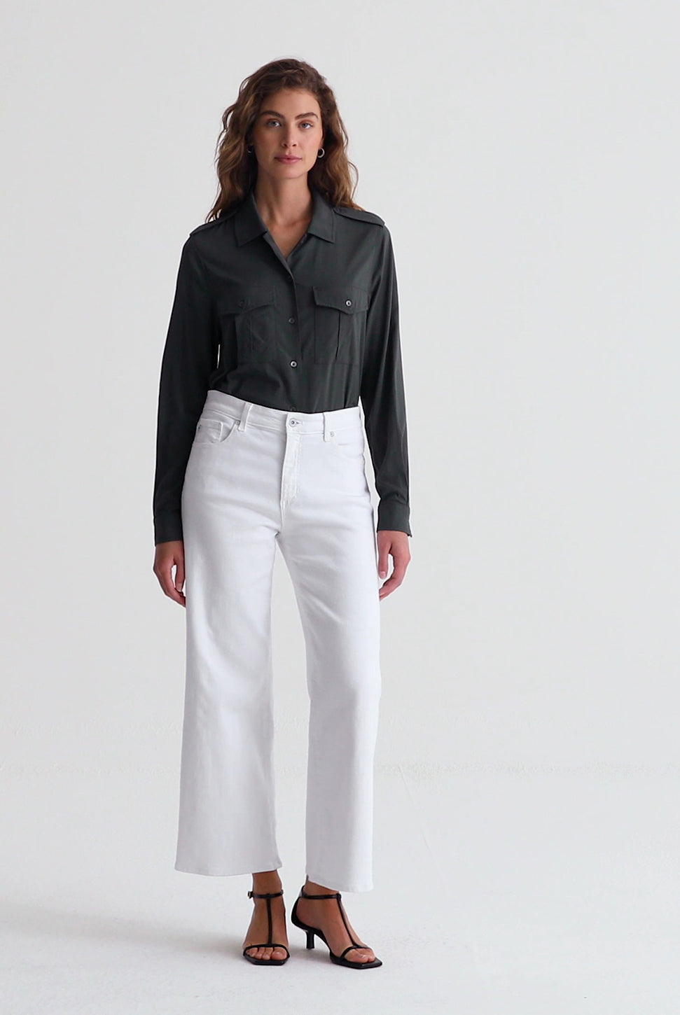 Saige Wide Crop Jean - Gallery White-AG Jeans-Over the Rainbow