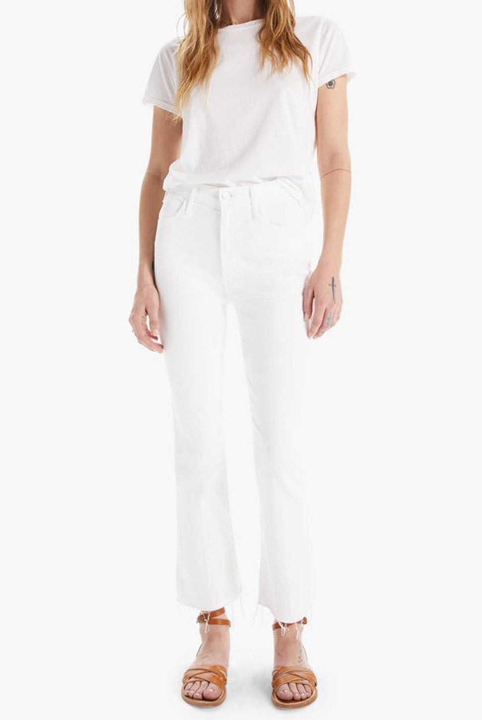 The Hustler Ankle Fray Bootcut Jean - Fairest Of Them All-Mother-Over the Rainbow