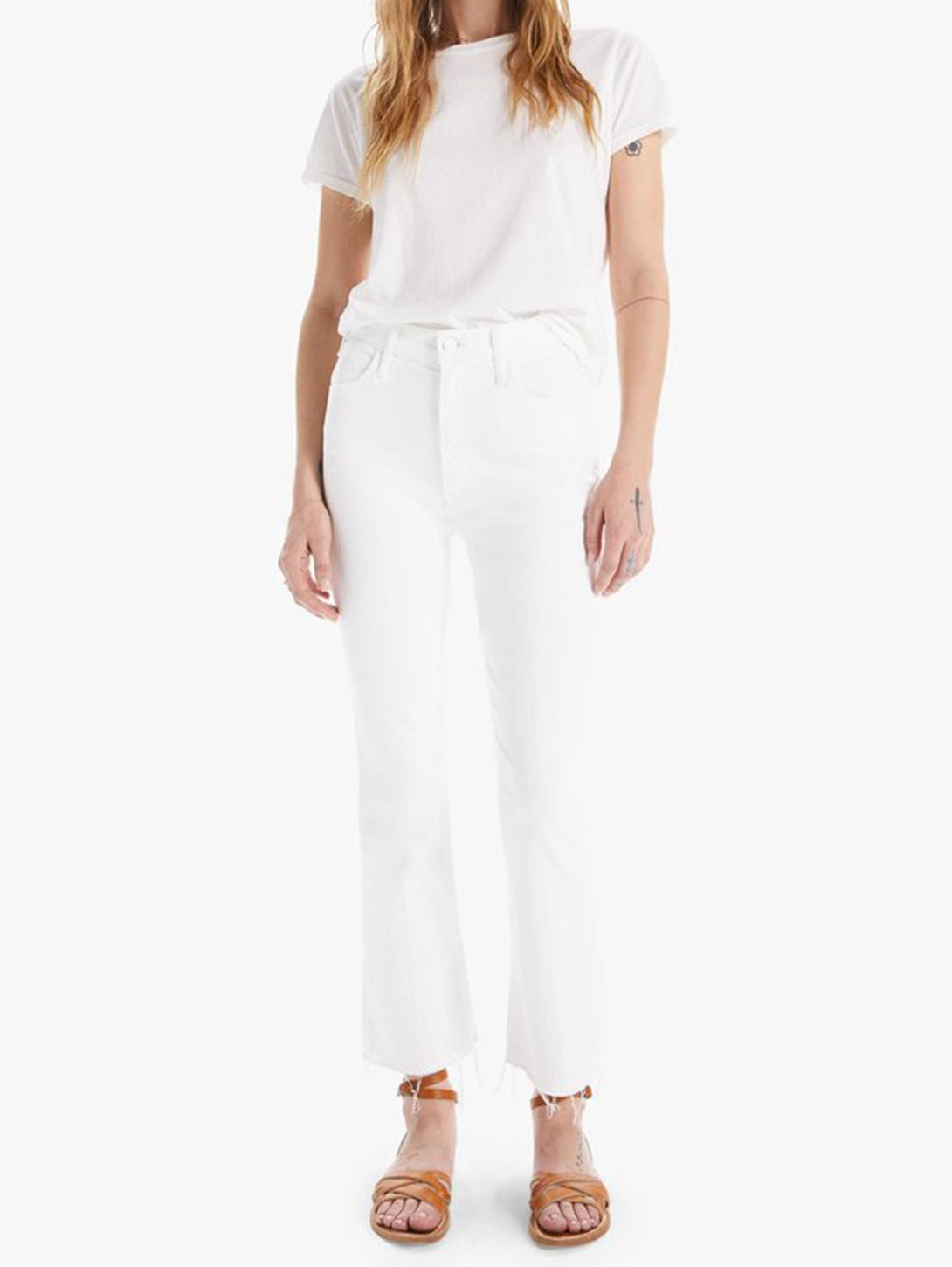 The Hustler Ankle Fray Bootcut Jean - Fairest Of Them All-Mother-Over the Rainbow