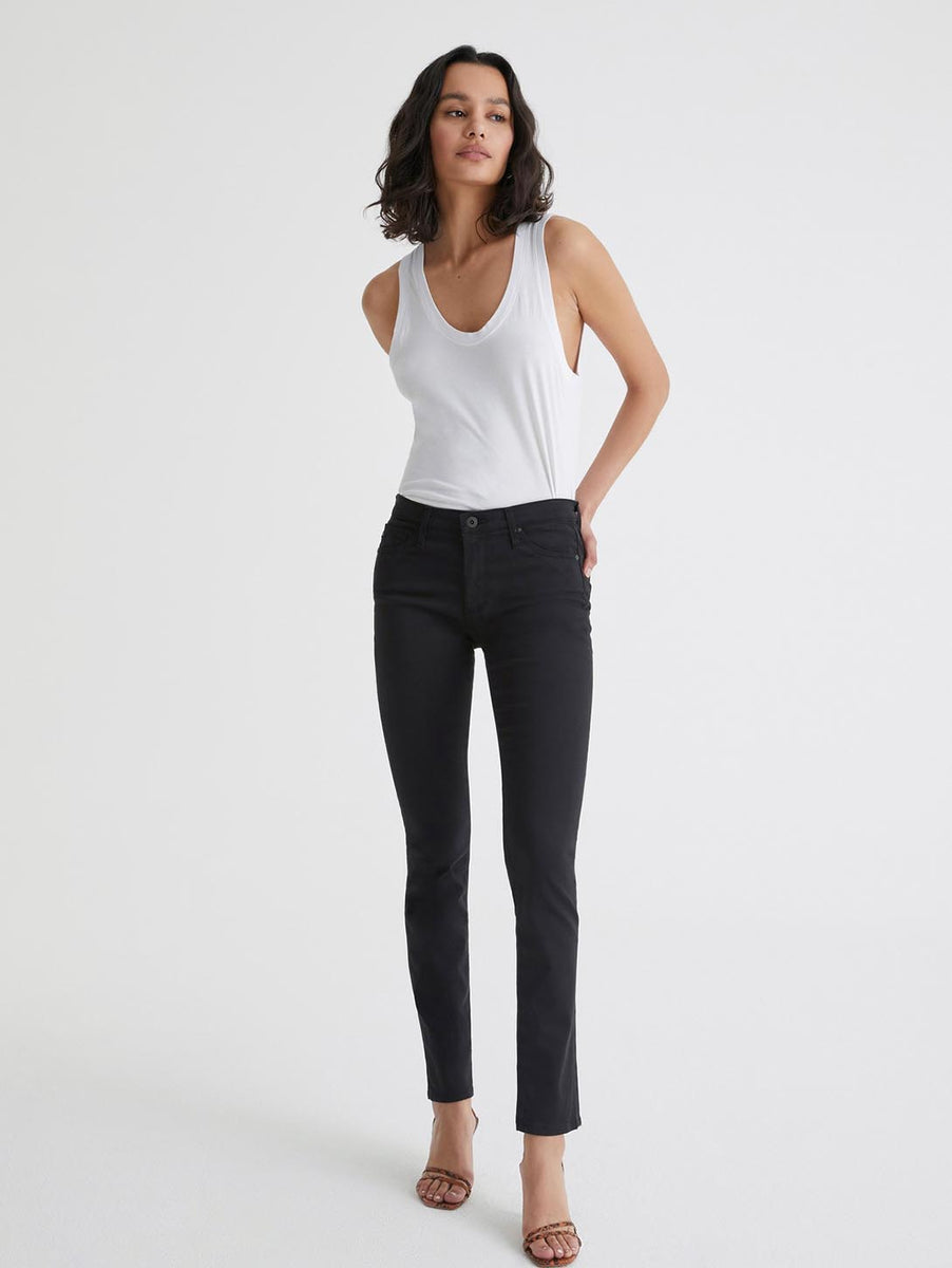 ag prima cigarette jeans black Prima, Women's, Black, 31 This jean has a fitted silhouette through the hips and slight tapering at the leg AG Jeans PRIMA MID RISE