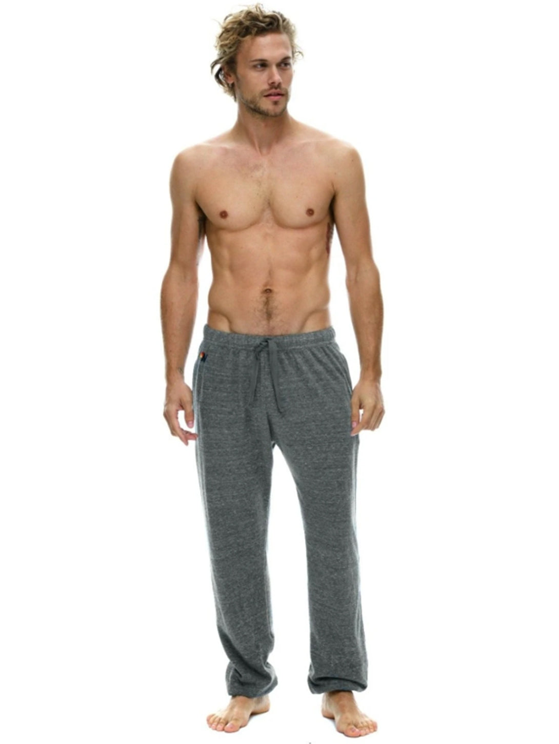5 Stripe Sweatpant - Heather Grey-AVIATOR NATION-Over the Rainbow
