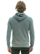 Logo Zip Hoodie - Heather Grey-AVIATOR NATION-Over the Rainbow