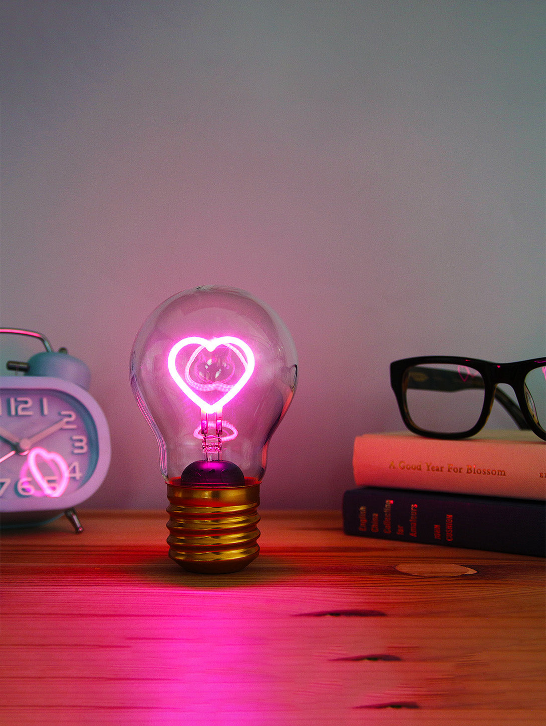 Heart Light Bulb - Pink-AREAWARE-Over the Rainbow