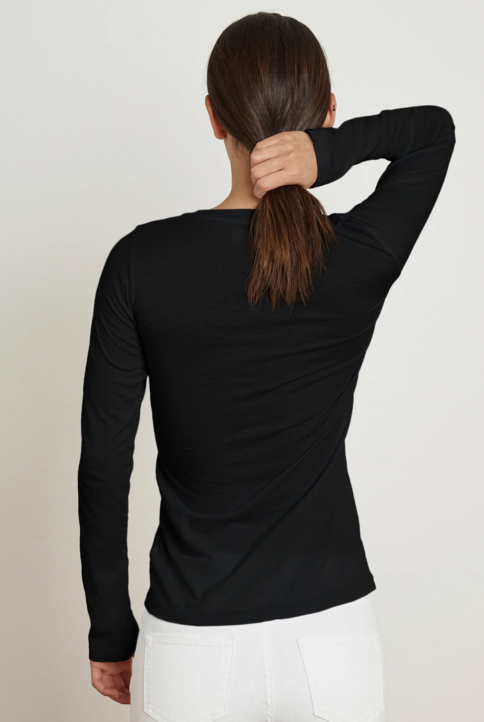 Zofina Crew Neck Long Sleeve T-Shirt-Velvet-Over the Rainbow