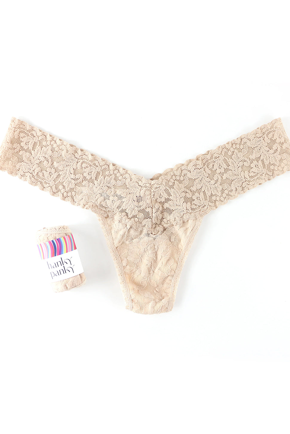Signature Lace Low Rise Thong - Primary Colours-Hanky Panky-Over the Rainbow