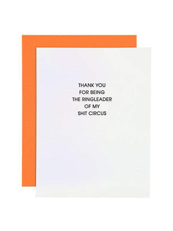 Shit Circus Greeting Card-CHEZ GAGNE LETTERPRESS-Over the Rainbow