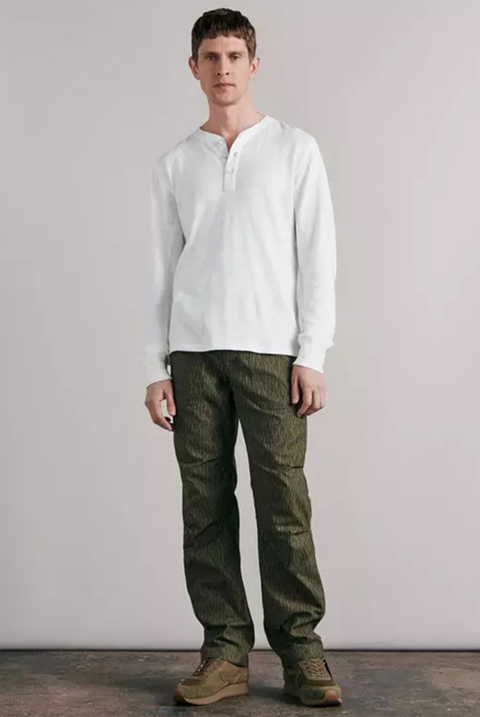 Long Sleeve Classic Henley - White-RAG + BONE-Over the Rainbow