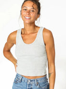 Blondie Tank Top - Heather Grey-PERFECTWHITETEE-Over the Rainbow