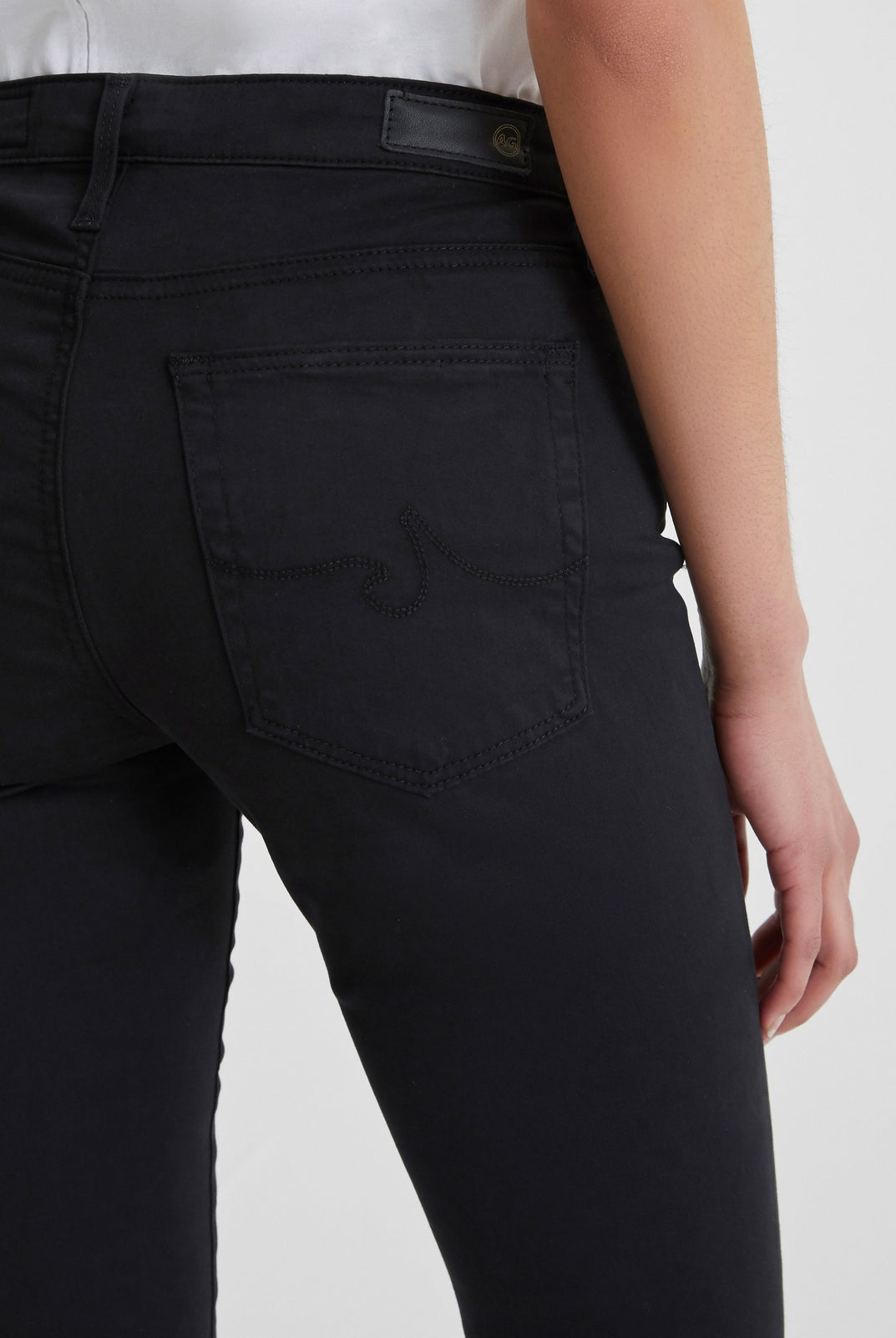 Prima Mid Rise Cigarette Jean - Black-AG Jeans-Over the Rainbow