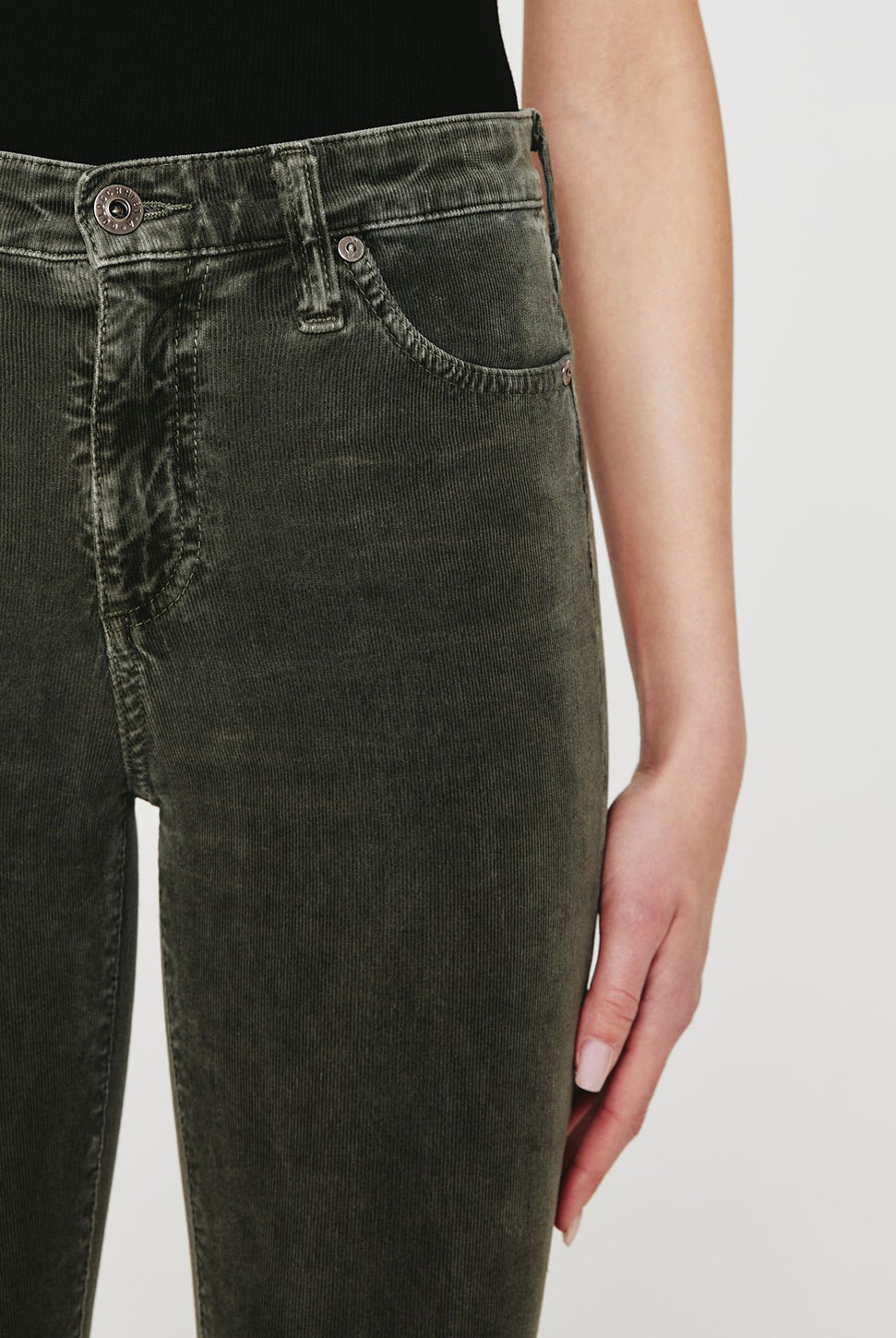 Mari Mid Rise Corduroy Pant-AG Jeans-Over the Rainbow