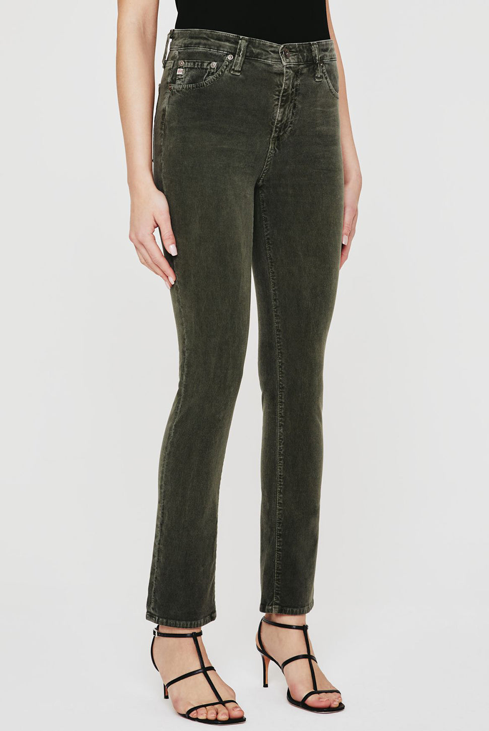 Mari Mid Rise Corduroy Pant-AG Jeans-Over the Rainbow