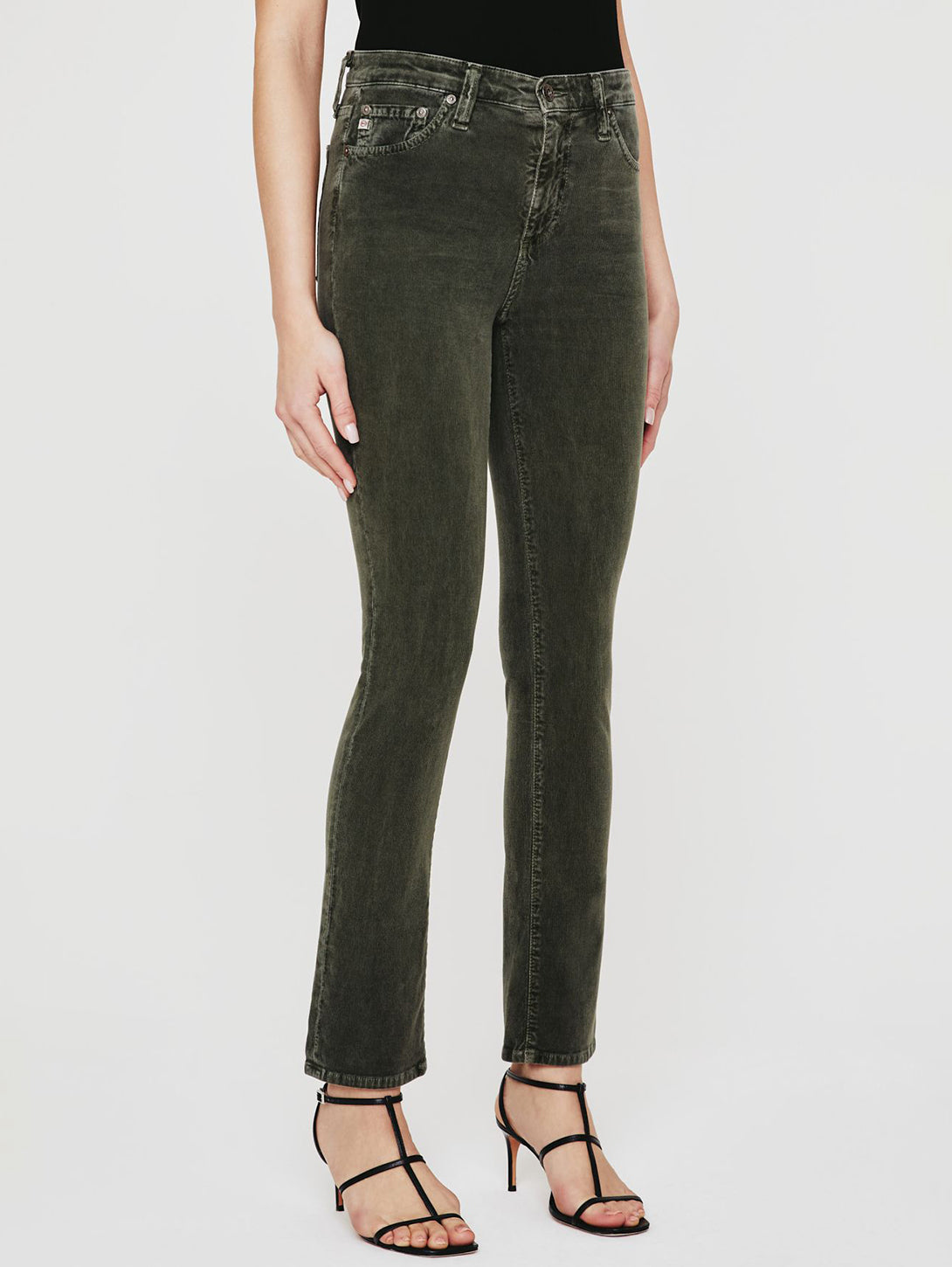 Mari Mid Rise Corduroy Pant-AG Jeans-Over the Rainbow