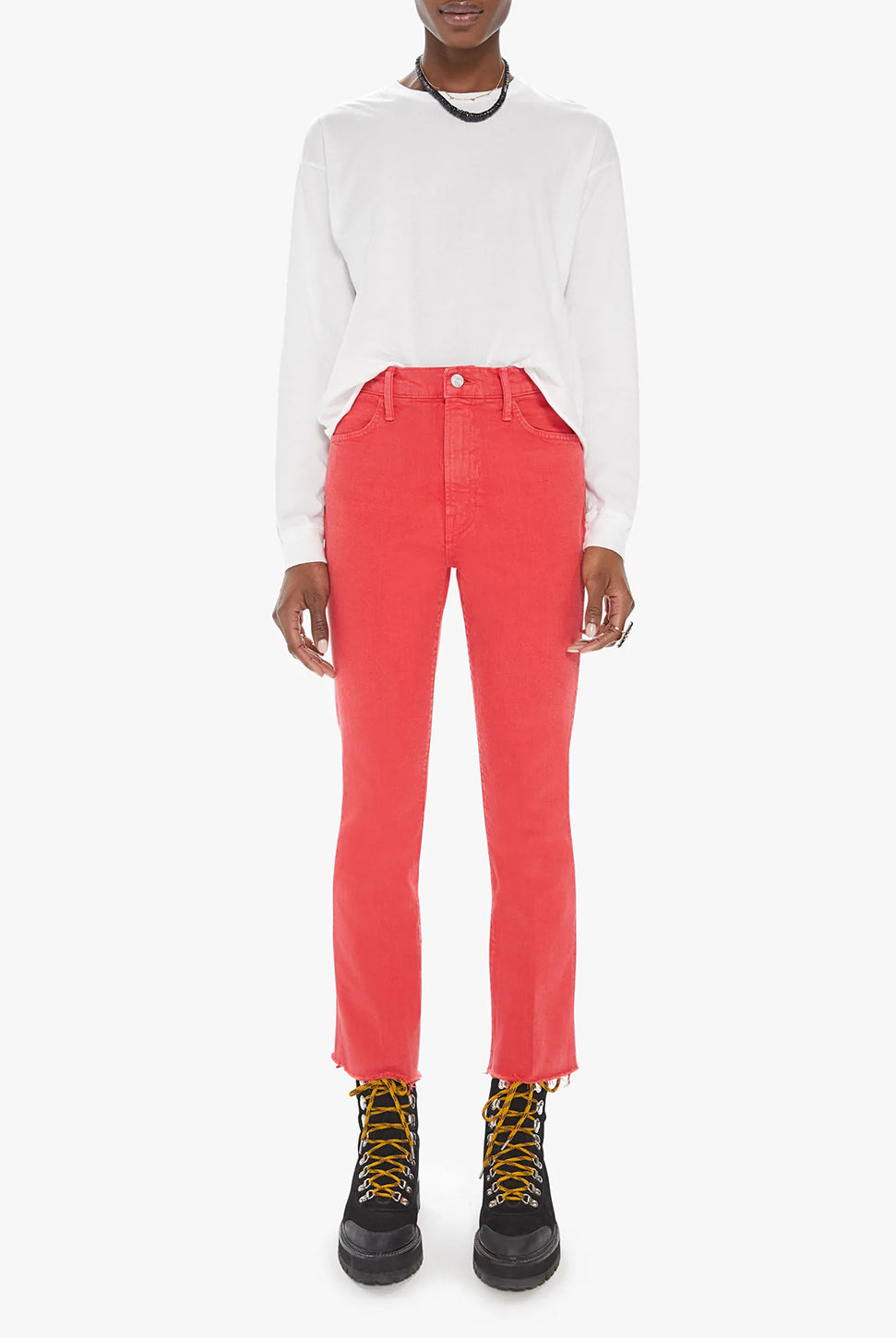 The Hustler Ankle Fray Bootcut Jean - Mars Red-Mother-Over the Rainbow