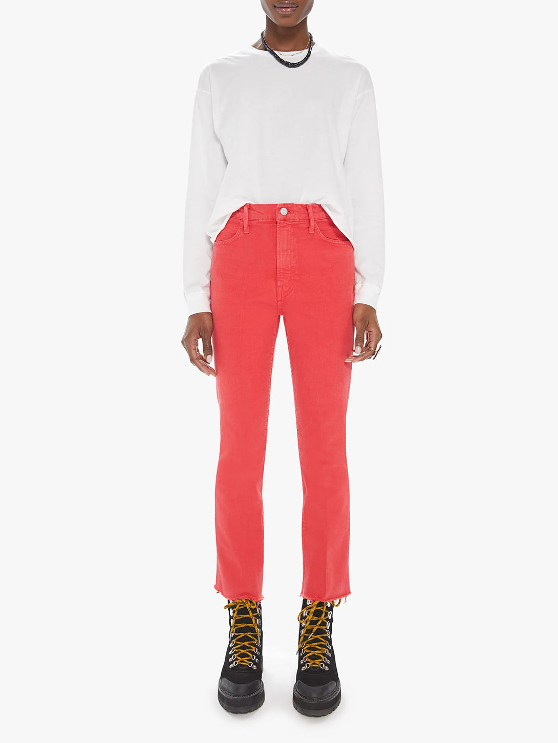 The Hustler Ankle Fray Bootcut Jean - Mars Red-Mother-Over the Rainbow