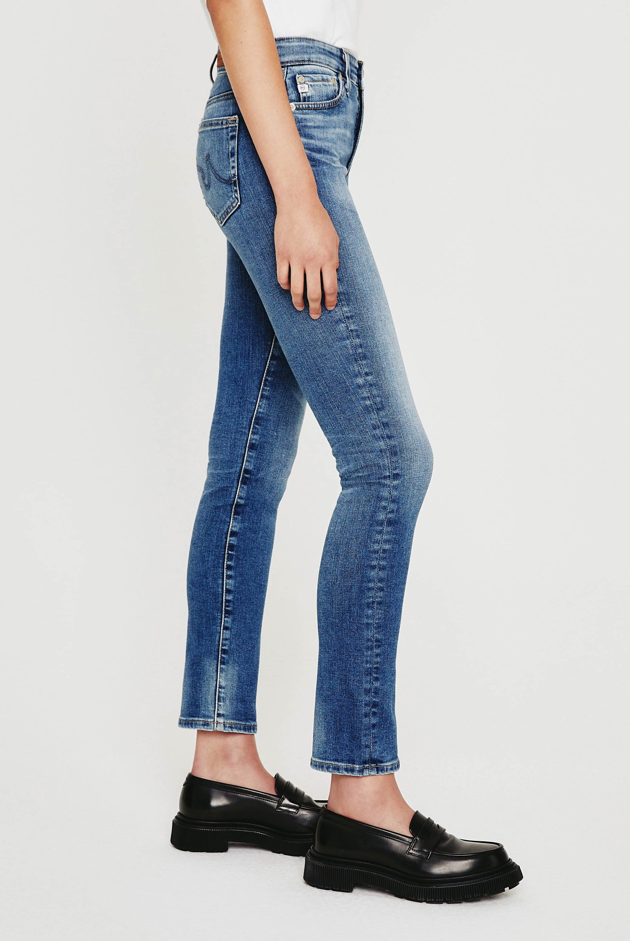 Mari Mid Rise Straight Jean - 15 Yr Shoreline-AG Jeans-Over the Rainbow