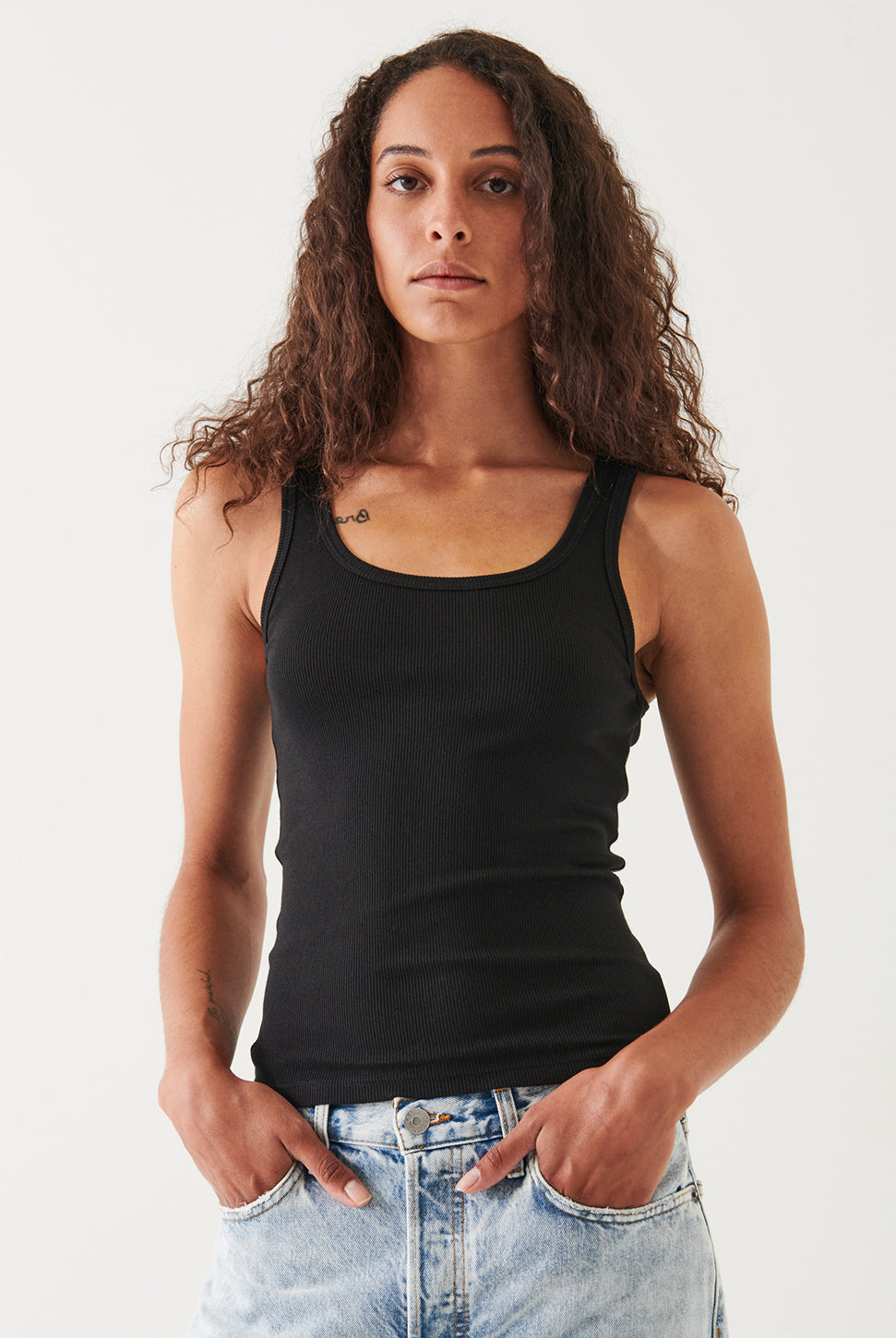 Rib Scoop Tank Top-Patrick Assaraf-Over the Rainbow
