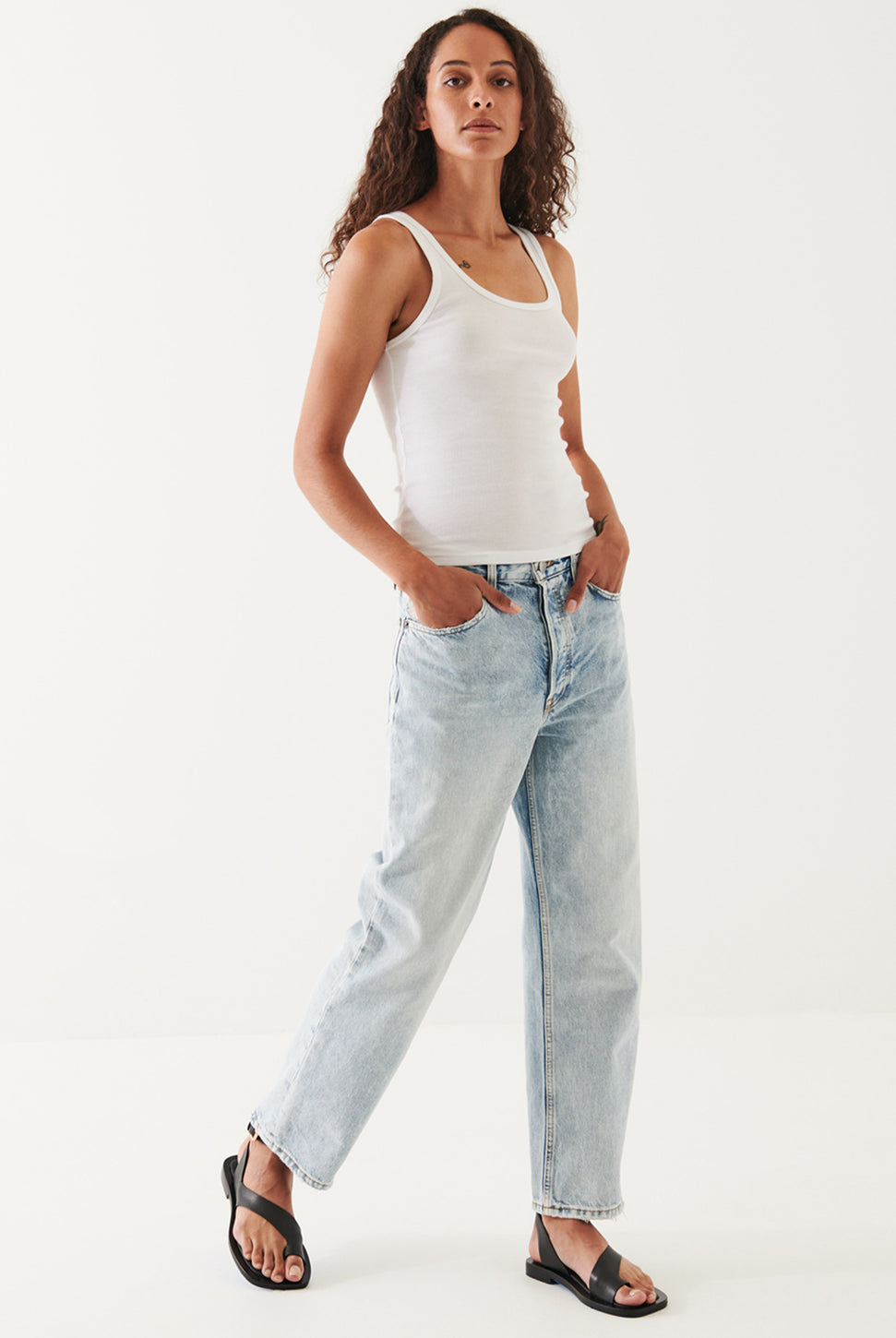 Rib Scoop Tank Top-Patrick Assaraf-Over the Rainbow