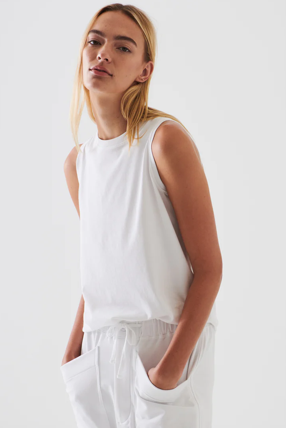 Boyfriend Tank Top-Patrick Assaraf-Over the Rainbow