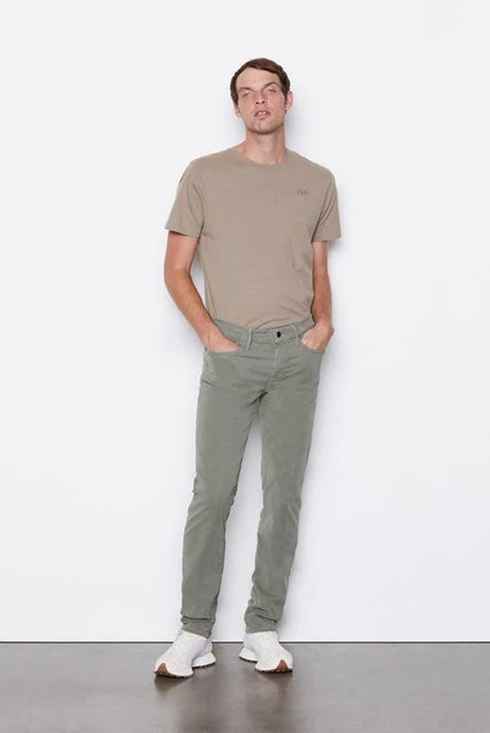 L'Homme Slim Pant - Washed Military-FRAME-Over the Rainbow