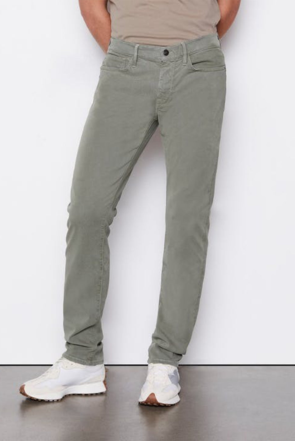 L'Homme Slim Pant - Washed Military-FRAME-Over the Rainbow
