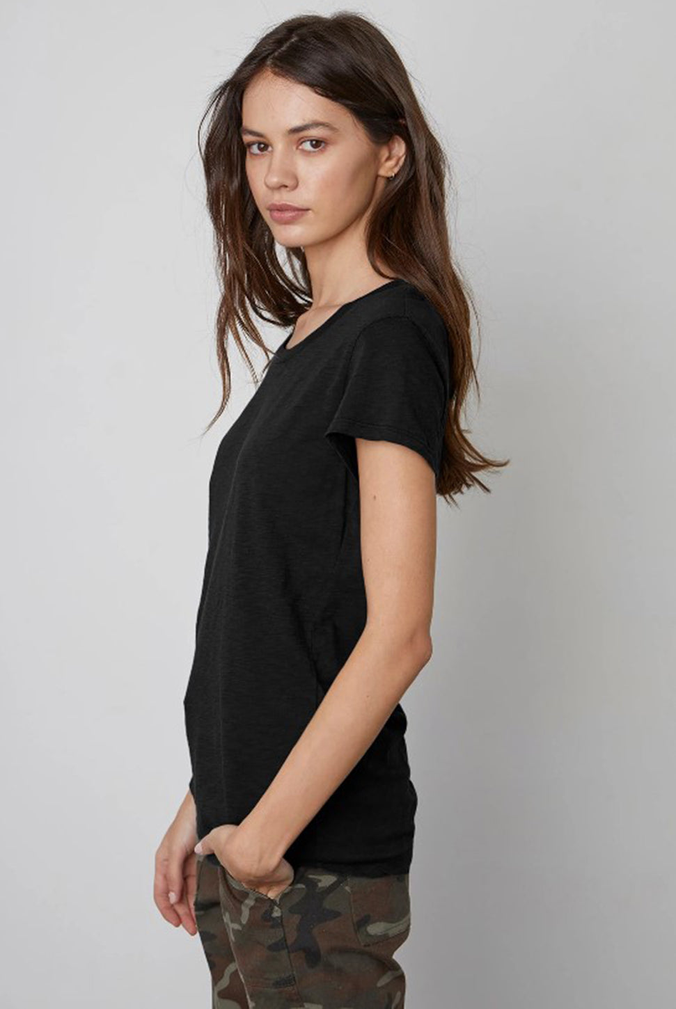 Odelia Short Sleeve Crew Tee-Velvet-Over the Rainbow