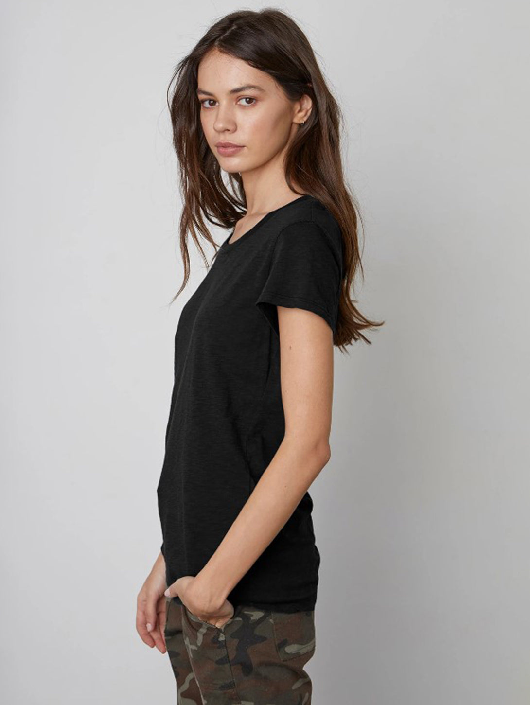 Odelia Short Sleeve Crew Tee-Velvet-Over the Rainbow