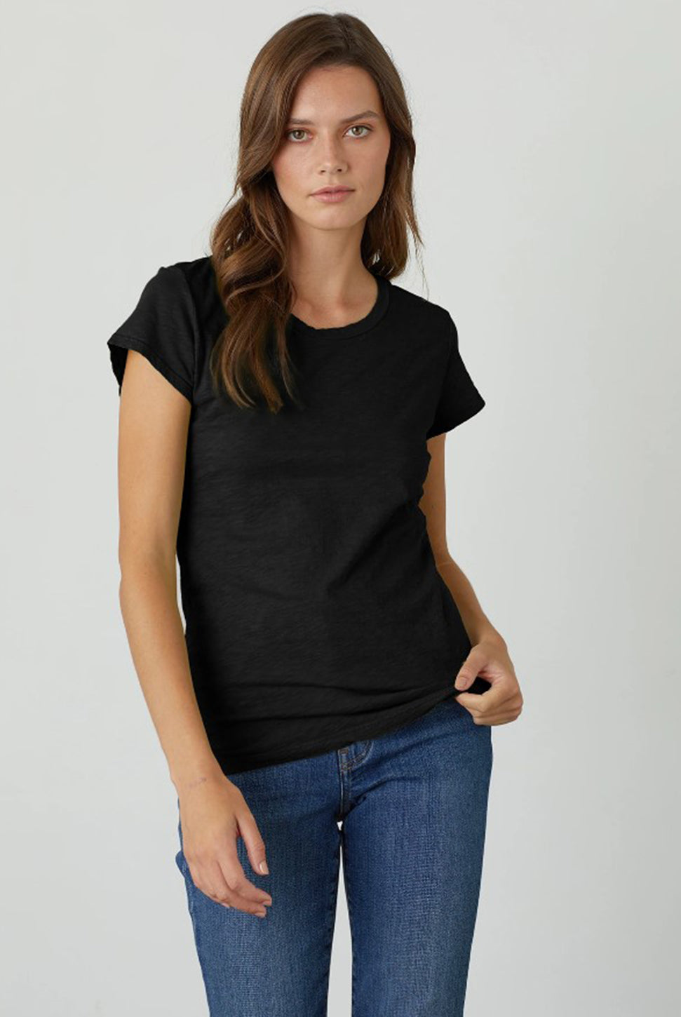 Odelia Short Sleeve Crew Tee-Velvet-Over the Rainbow
