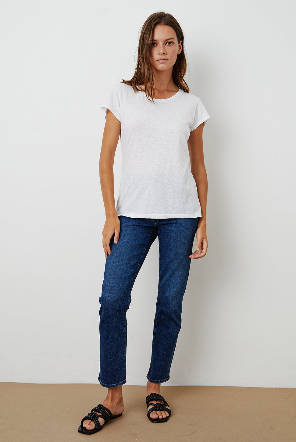 Odelia Short Sleeve Crew Tee-Velvet-Over the Rainbow