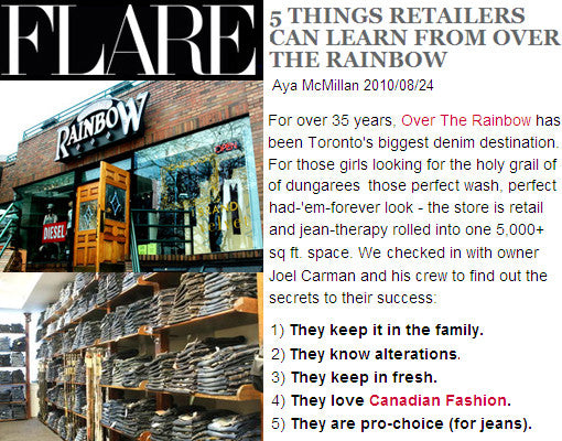 IN THE PRESS | OTR x FLARE Magazine x 5 Tips for Retailers 2010