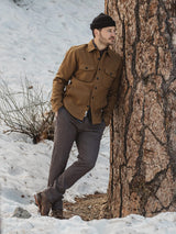 The Axe Denit Chino Pant - Gray Brown-HIROSHI KATO-Over the Rainbow