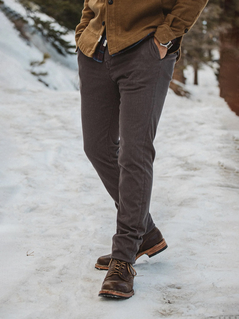 The Axe Denit Chino Pant - Gray Brown-HIROSHI KATO-Over the Rainbow