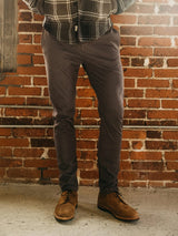 The Axe Denit Chino Pant - Gray Brown-HIROSHI KATO-Over the Rainbow