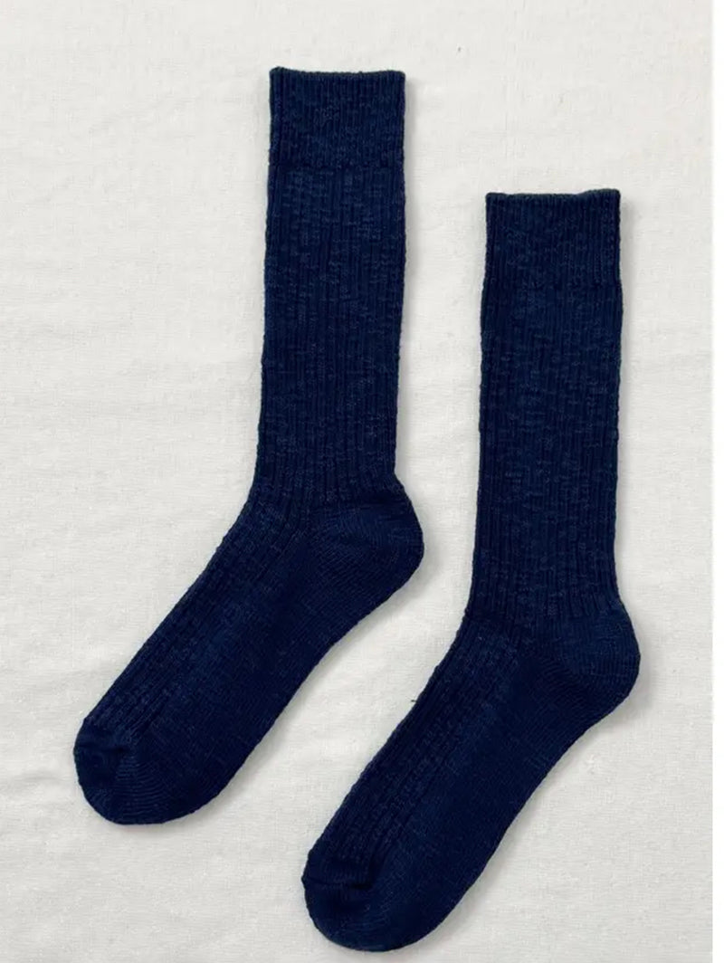 Cottage Socks - Navy